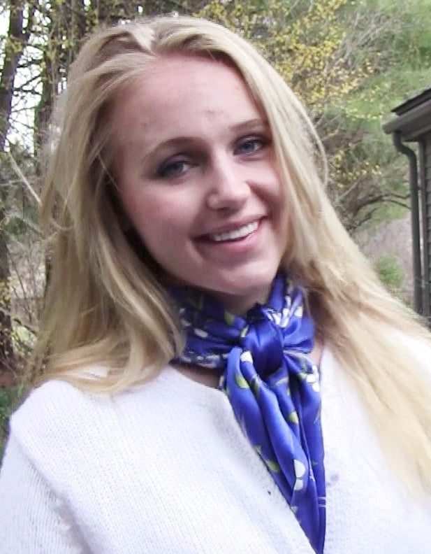 White Flowers with Blue