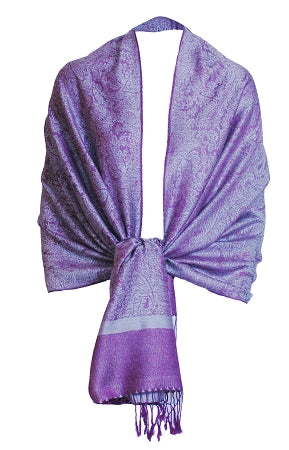 Handsome indigo gray silk wrap