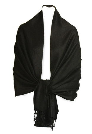 Essential and timeless black pashmina wrap