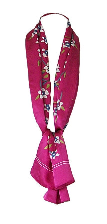 White Flowers with Magenta