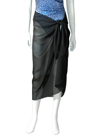 Black sarong in long length plus size