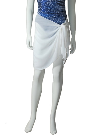 Sheer white half sarong