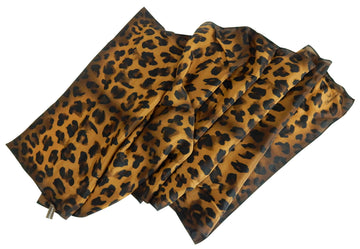 Jaguar Essence silk scarf refined earthy animal print silk scarf draped styling