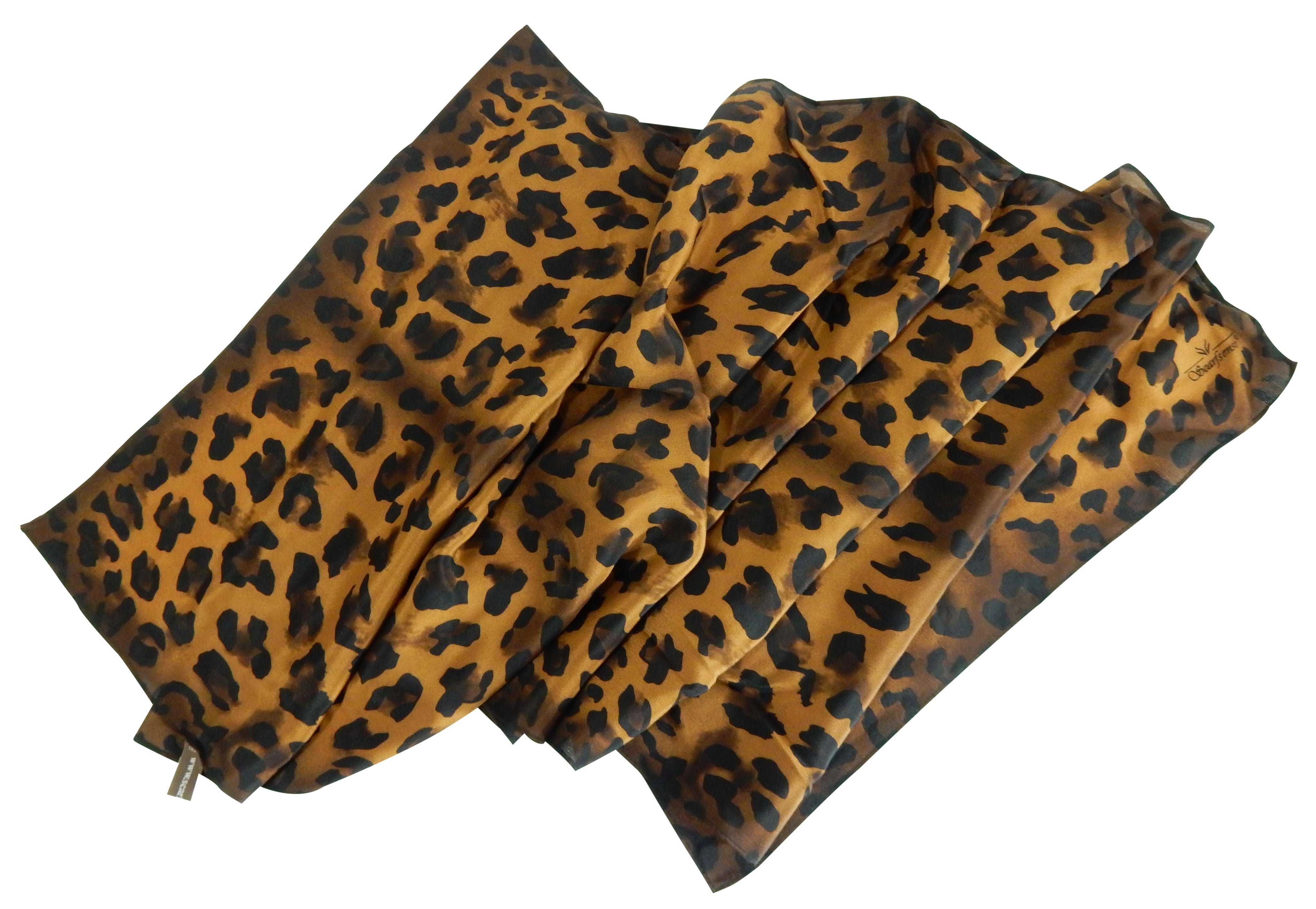 Jaguar Essence silk scarf refined earthy animal print silk scarf draped styling