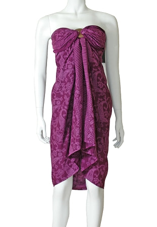 A romantic violet cover up sarong for bathing suit